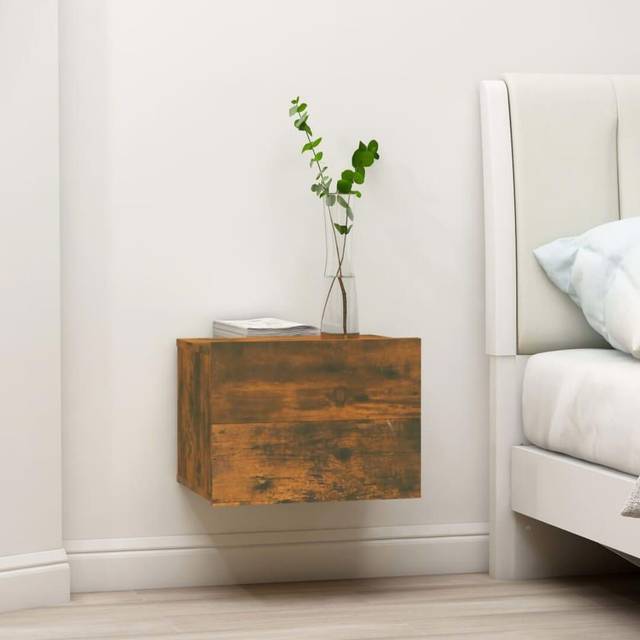 vidaXL Bedside Cabinets Smoked Oak 40x30x30 cm Engineered Wood - Brown