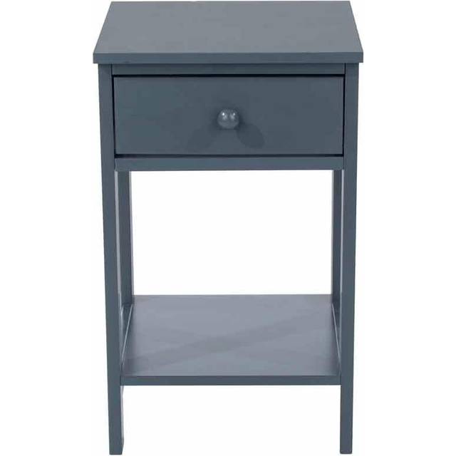 Painted Blue Shaker, 1 Drawer Petite Bedside Cabinet