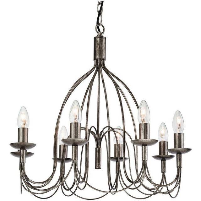Firstlight Regency Classic Style 8-Light Pendant Light Antique Silver