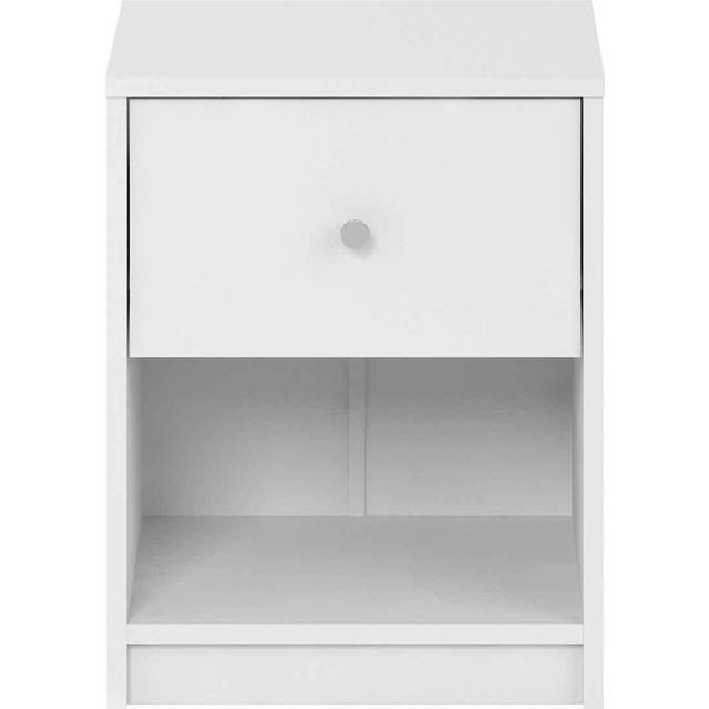 Furniture To Go May Single Drawer White Bedside Table