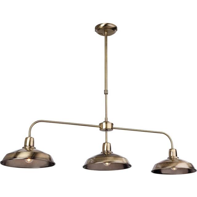 Firstlight Lounge Classic Style 3-Light Pendant Bar Light Antique Brass