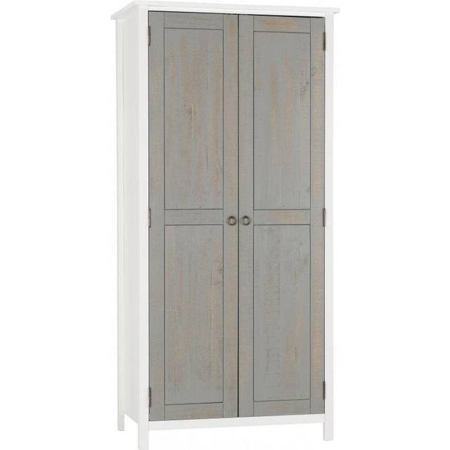 Vermont Wardrobe - 2 door Grey and White