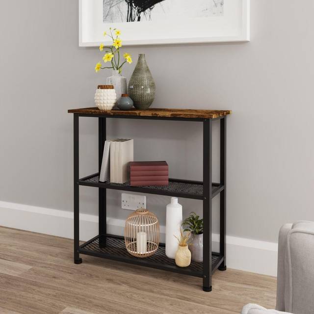 Industrial Shoe Rack Stand Metal & Wood | Wowcher