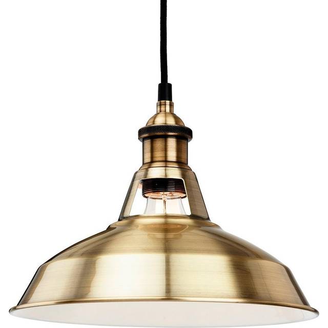 Firstlight Albany 1930's Retro Style 38.5cm Pendant Light Antique Brass