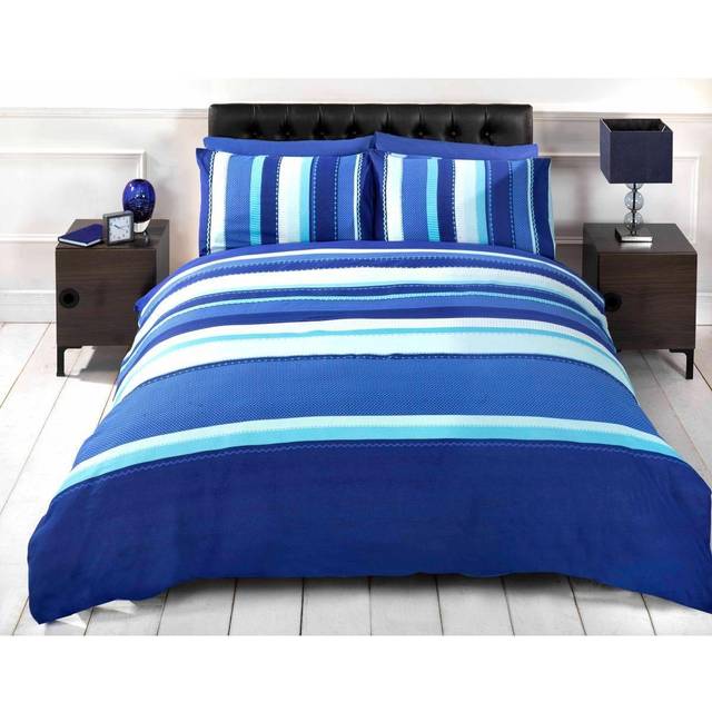 Detroit Duvet Set in Blue Double