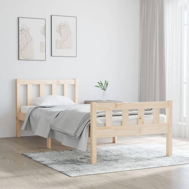 Vidaxl - Bed Frame without Mattress Solid Wood Small Single