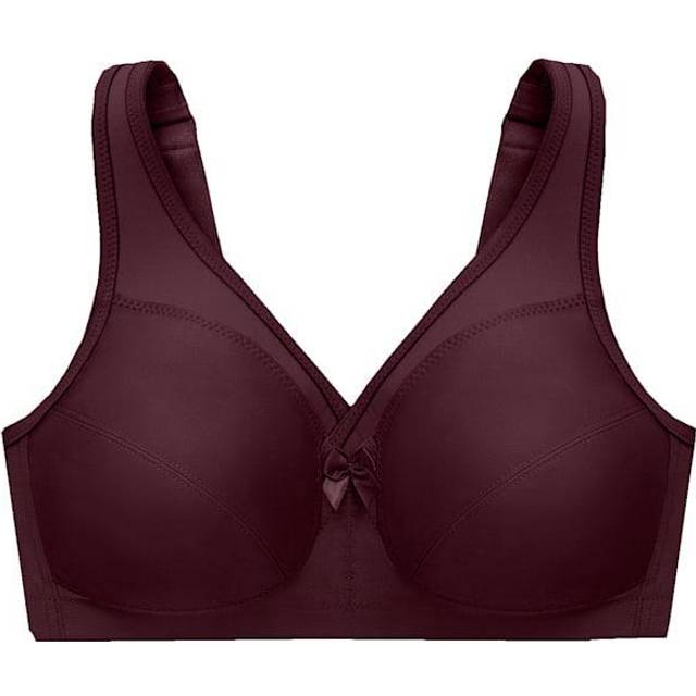 Glamorise Full Figure Plus Size MagicLift Active Wirefree Support Bra - Wine