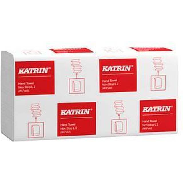 Katrin W-Fold 2 Ply Non-Stop Hand Towels 120 Sheets per sleeve (25 x 120)