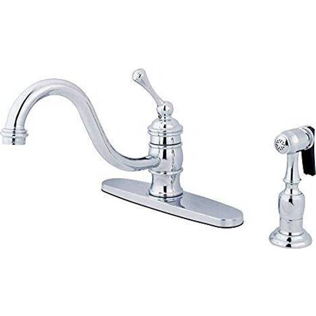 "Kingston Brass KB3571BLBS Vintage 8"""" Kitchen Faucet With Brass Spraye"