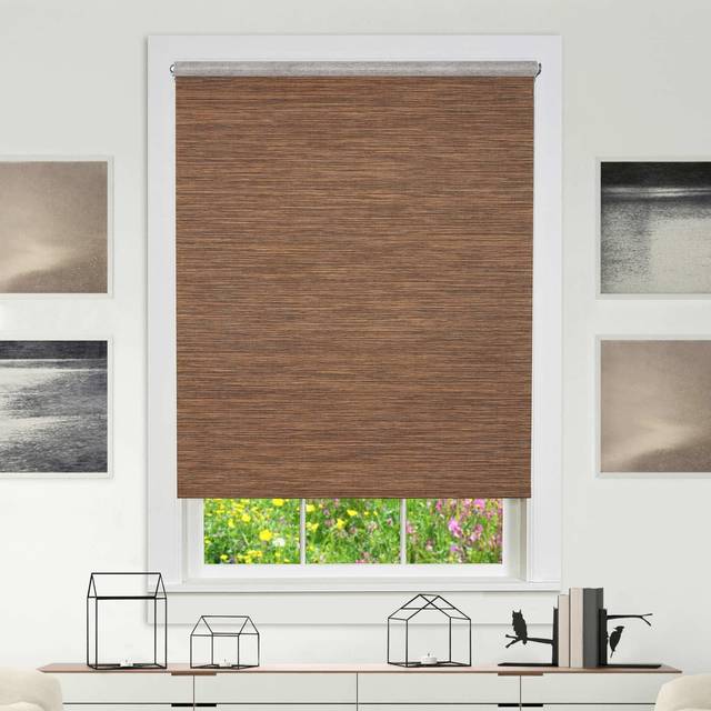 Cords Free Privacy Jute Shade 27X72 Cocoa