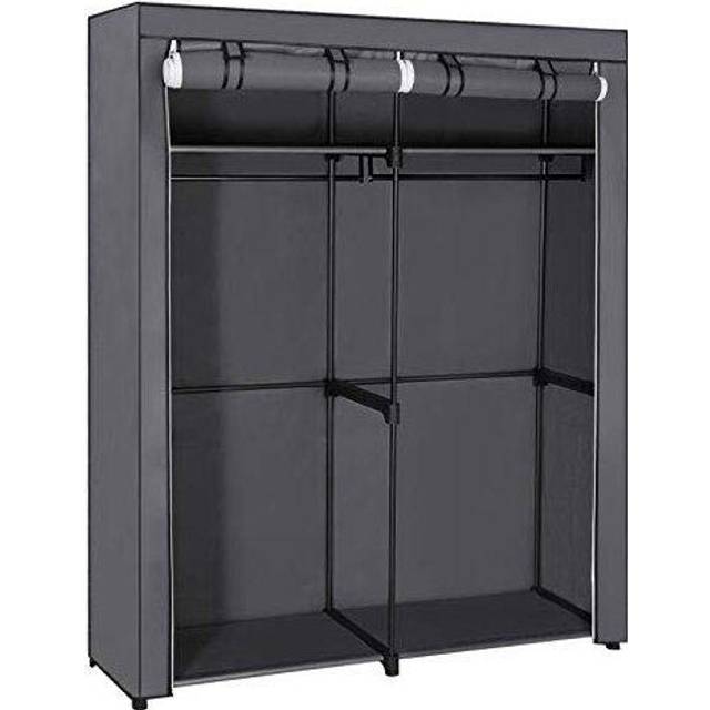 Songmics wardrobe storage organiser portable wardrobe grey clothes rack ryg02gy