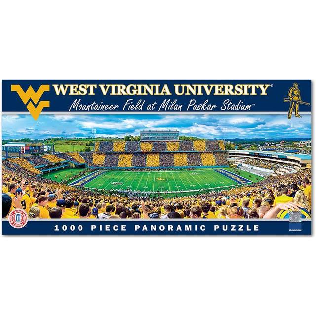 MasterPieces Sports Puzzle - Stadium Panoramic 1000 Piece Jigsaw Puzzle for Adults - West Virginia Mountaineers NCAA Stadium Panoramics Center View -