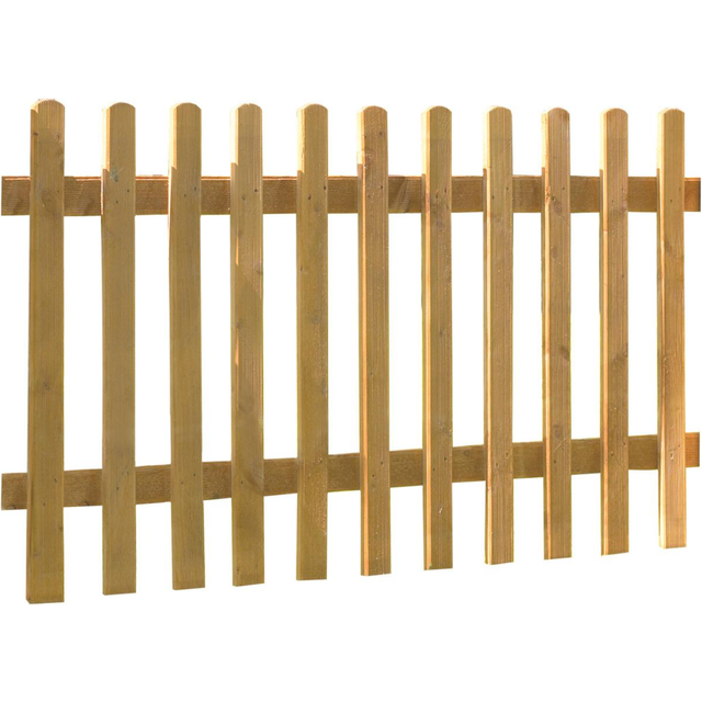 6ft x 3ft (1.83m x 0.9m) Pale Picket Fence Panel - Pack of 4 FSC® certified