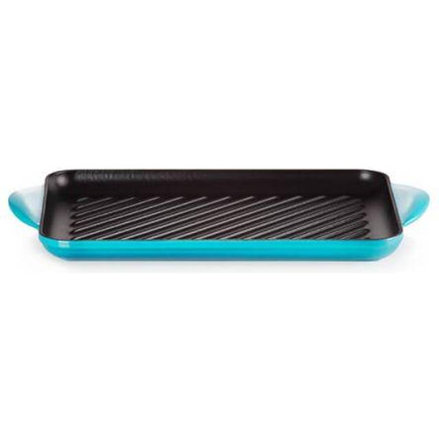 Le Creuset Teal Cast Iron 32cm Rectangular Grill