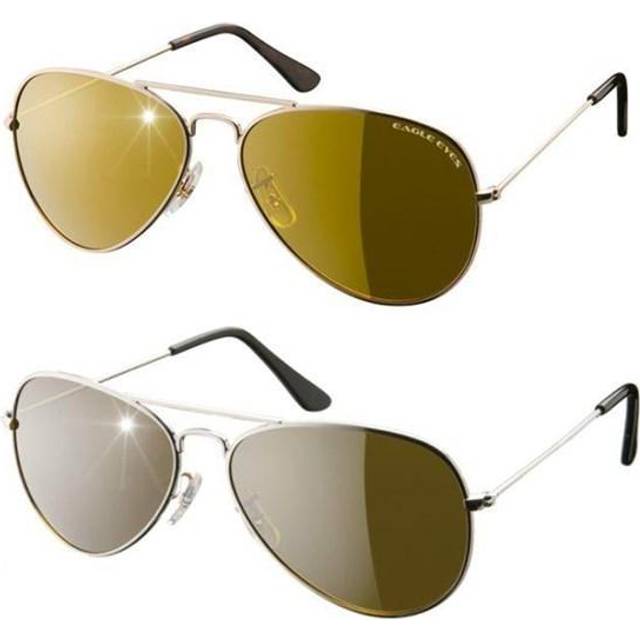 Eagle Eyes - Pilot Sunglasses set of 2 - silver/gold