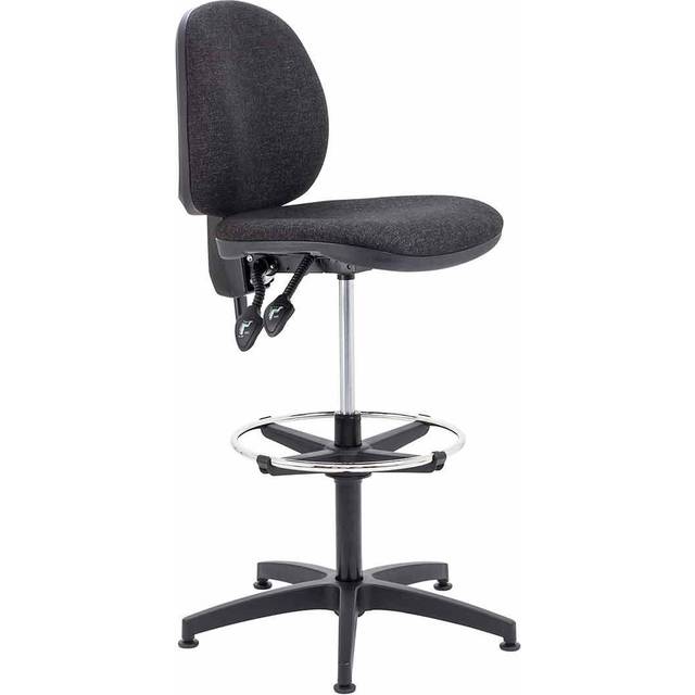 Tc Concept Medium Back Chair with Adjustable Draughting Kit - Charcoal