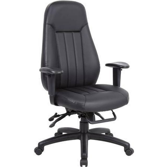 Zeus high back 24hr task chair - black faux leather - Black