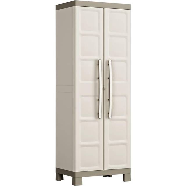 Keter Multipurpose Storage Cabinet Excellence Beige and Taupe Garage Locker