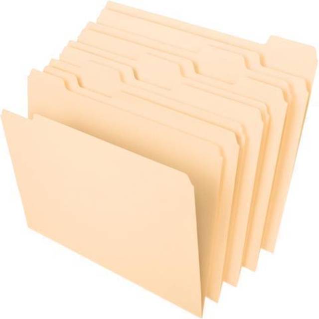 File Folders Letter 1/5 Cut Tab