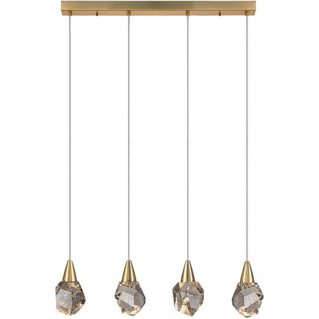 Schuller 157155 Aquaria LED Pendant 4 Light Matt Gold