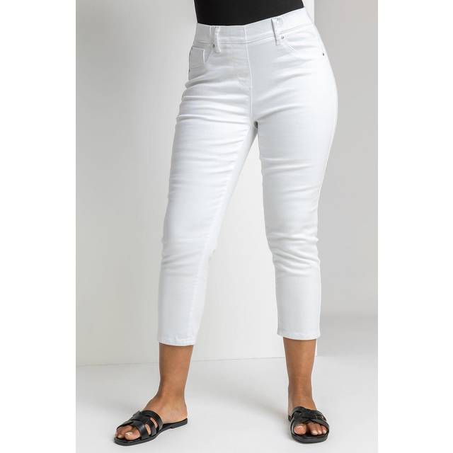 Petite Stretch Crop Jegging - White - Size 16 - Roman