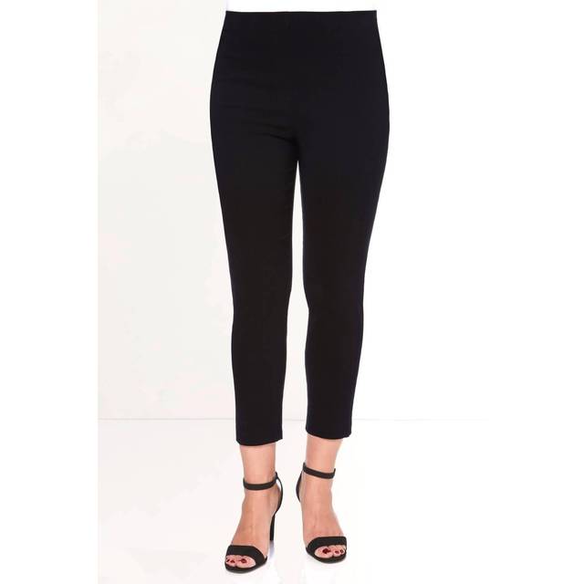 3/4 Length Stretch Elastic Waist Trouser - Black - Size 20 - Roman