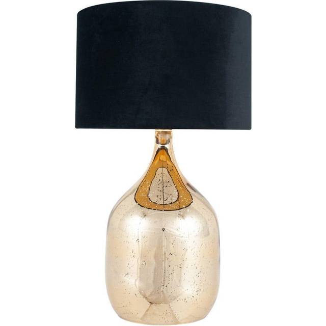 Champagne Gold Glass Dual Light Table lamp, Gold