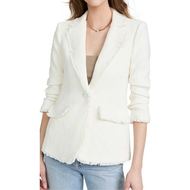 Khloe Boucle Blazer - GARDENIA - 0
