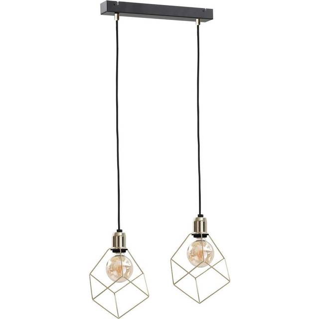 Keter Lighting - Keter Taho Bar Pendant Ceiling Light Gold, 50cm, 2x E27