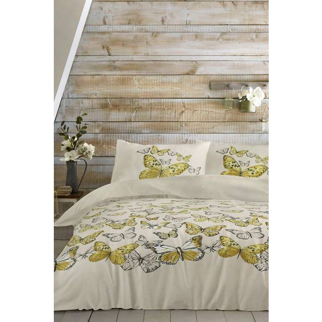 Mariposa Duvet Cover Set Ochre Super King