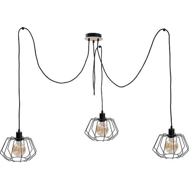 Keter Soho Cluster Pendant Ceiling Light Wood, 3x E27