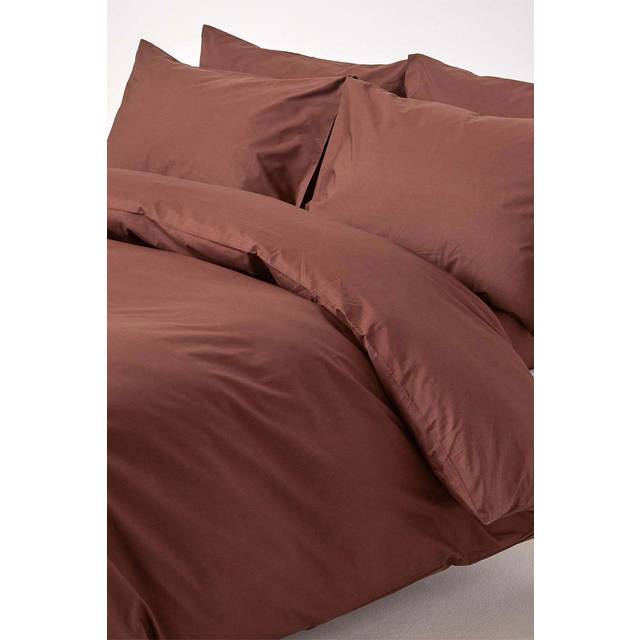 Chocolate Egyptian Cotton Single Duvet Cover with One Pillowcase, 200 TC - Brown