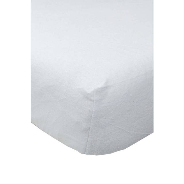 Homescapes 100% Brushed Cotton 180 TC Single Fitted Sheet, 40 cm Deep, White, Luxury 160GSM Flannelette, Elasticated, OEKO-TEX, Machine Washable