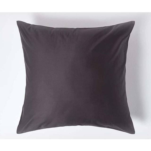 Dark Charcoal Grey European Egyptian Cotton Pillowcase 1000 TC, 80 x 80 cm - Gris