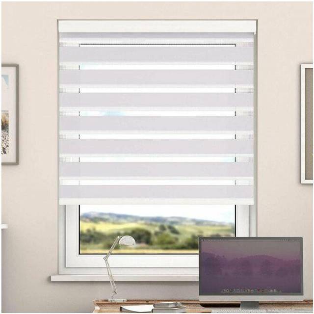 Day And Night Zebra Roller Blind with Cassette(Copper Brown,  120cm x 220cm)