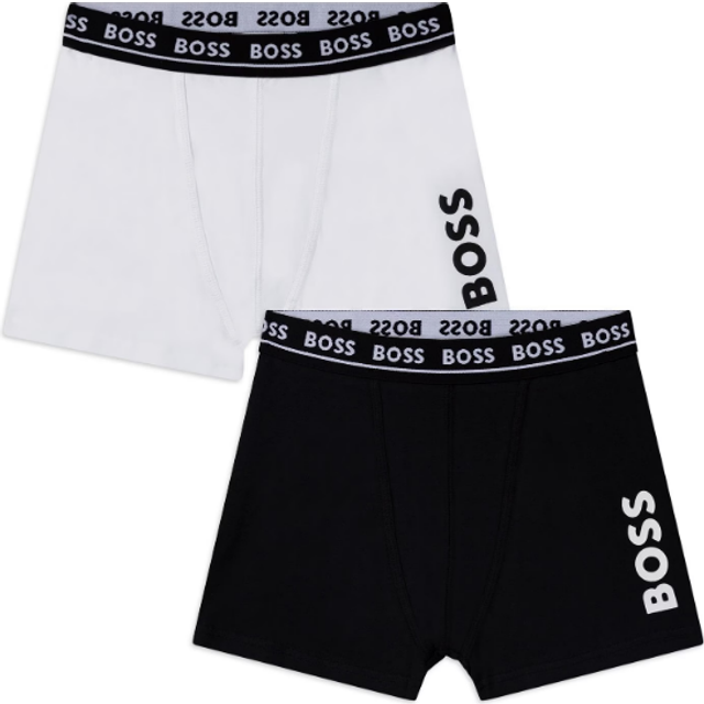 (8 Years) Hugo Boss Boy's J20328 09B Boxer Shorts Black White