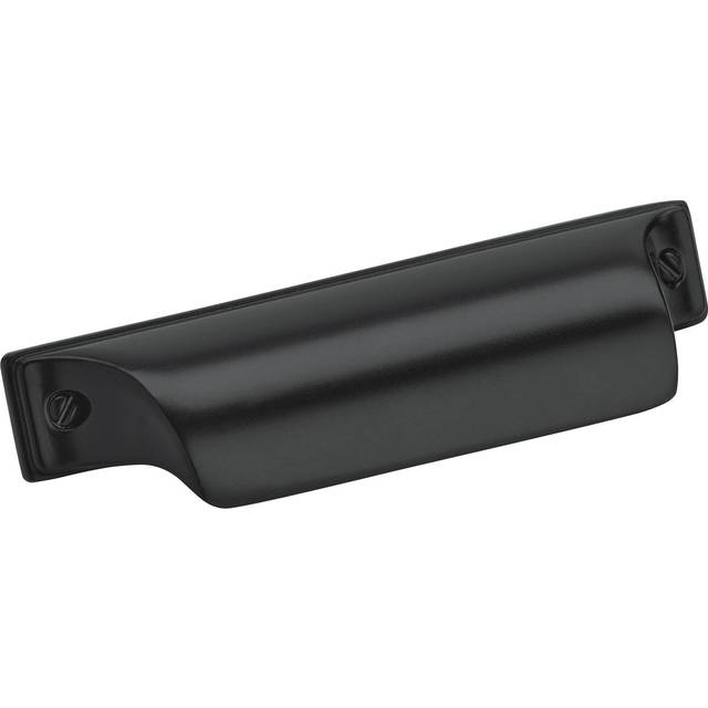 Amerock BP452364MB | Kitchen Cabinet Cup Pull | Matte Black | 2-1/2 in (64 mm) Center-to-Center | Jolene | 1 Pack | Furniture Hardware | Cabinet Handl