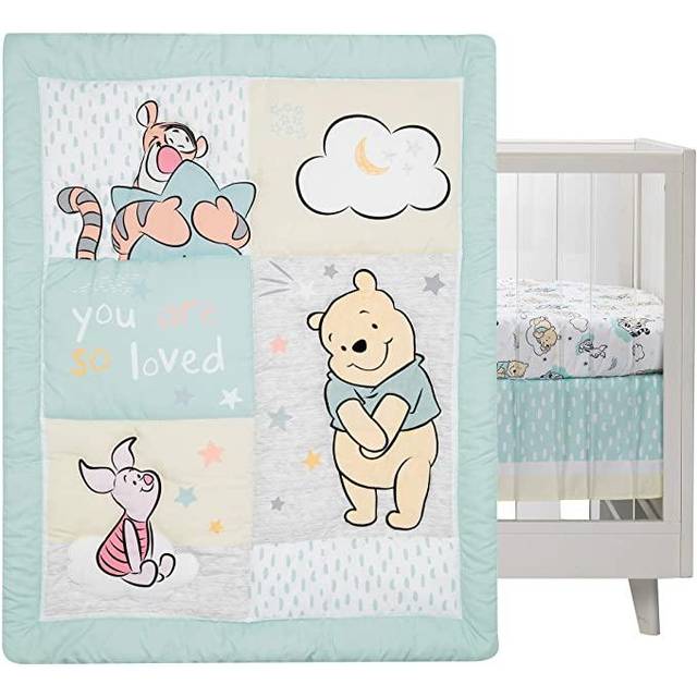 Lambs & Ivy Disney Baby Winnie The Pooh Hugs 3-Piece Nursery Crib Bedding Set