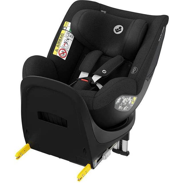Maxi-Cosi Mica Eco i-Size, 360 Roterande Bilbarnstol, 3 Mån–4 År (61–105 cm), 360° Roterande Babyskydd, 5 Lutningslägen, Justerbart Nackstöd, G-CELL Sidokollisionsskydd, Authentic Black