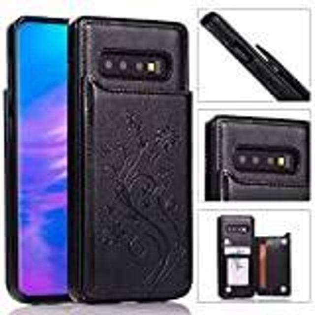 Samsung S10 Plus Stöttåligt Skal Korthållare 3-FACK Flippr V2 Svart