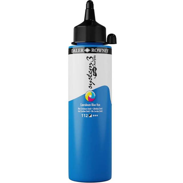 Daler Rowney System 3 Fluid Acrylic 250ml Coeruleum Blue Hue