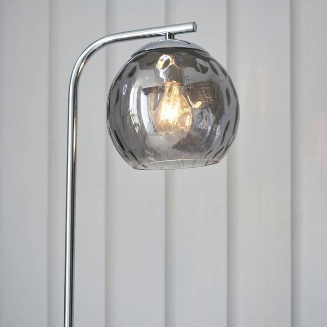 Ensora Lighting Harley 1 Light Floor Lamp, Grey
