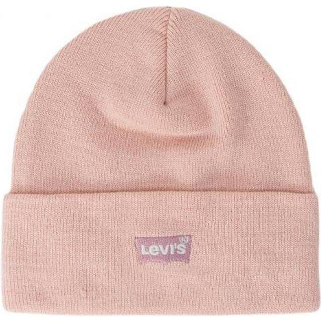 Levi's Slouchy Beanie-Tonal Batwing öronskydd dam, Vanlig vit, One size