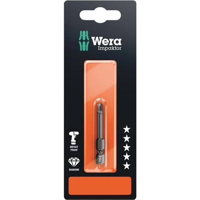 Wera 05073972001 868/4 Impaktor Diamond Bit for Square Socket Scre...