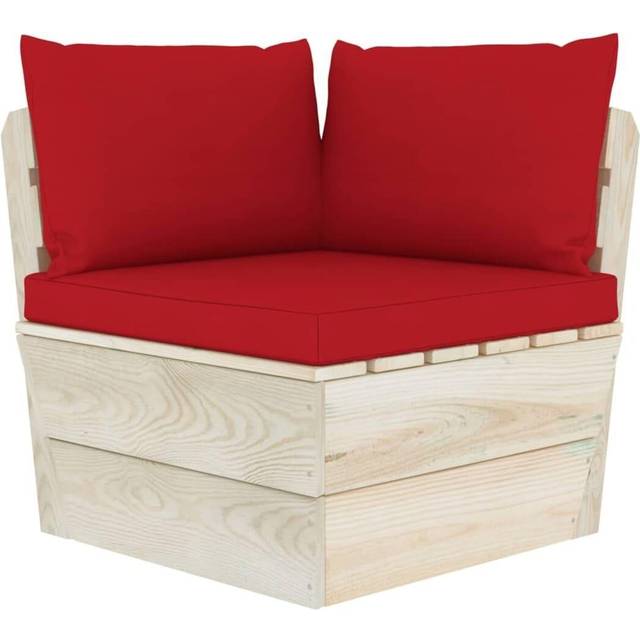 CHARMMA Pallet Sofa Cushions 3 pcs Red Fabric
