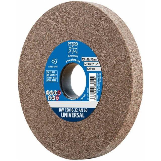 39008419 Universal Sanding Disc 150 x 16 x 32 mm A60 Hard Sanding Disc for Universal Grinding Tasks, with Reducing Sleeves (25/20/16 mm)