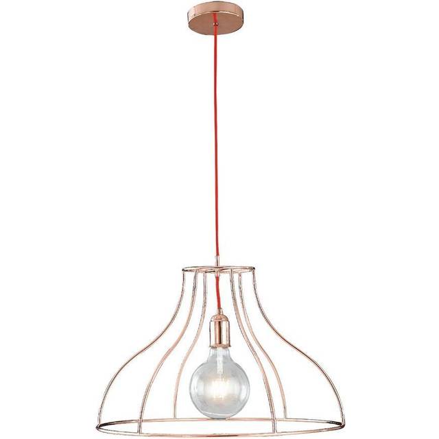 Netlighting Frida Wire Frame Pendant Ceiling Light Pink Gold 50x35.5cm