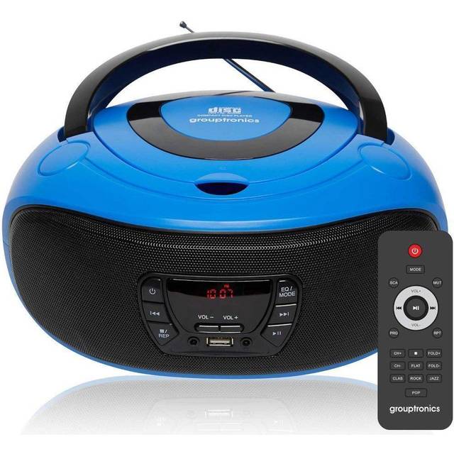 (Blue) Grouptronics DAB Radio With CD Player Digital Radio - Mains Powered or Battery