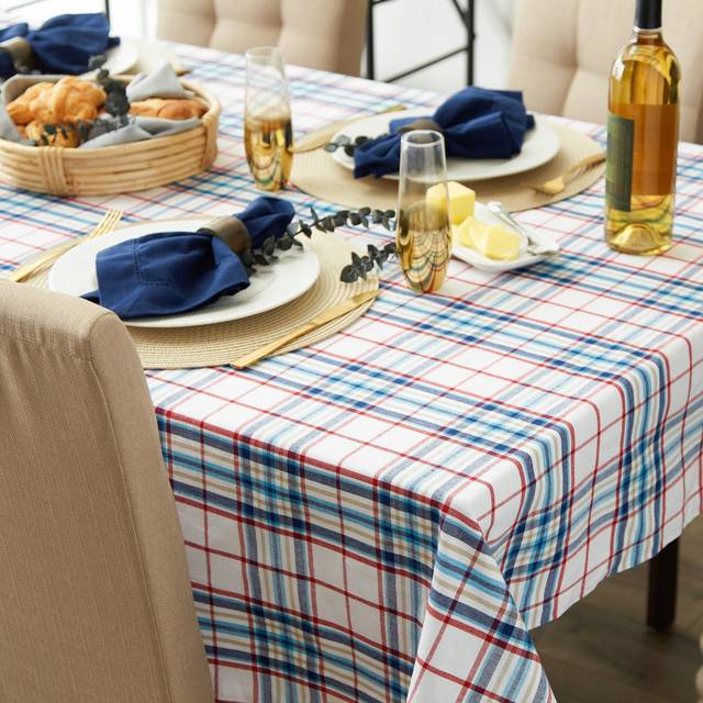 LIGHTHOUSE PLAID TABLECLOTH 60x84
