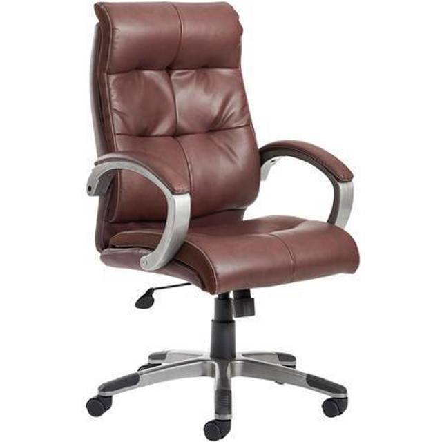 Catania high back managers chair - brown leather faced - Brown